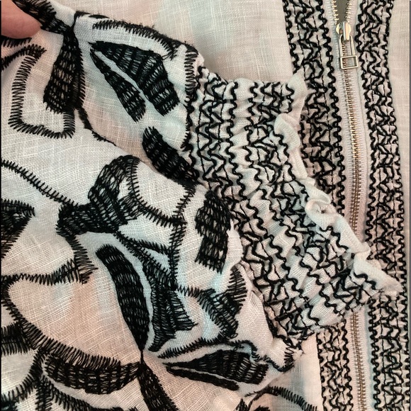 Chico’s Embroidered linen jacket - Picture 3 of 5